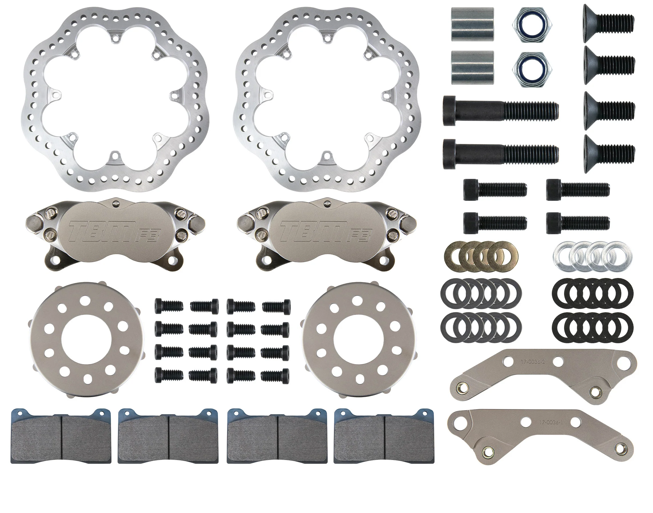 2015-2022 Dodge Challenger Hellcat Rear Drag Racing Brake Kit (Reusing Factory Hubs) - 001-0309-1 - Image 2