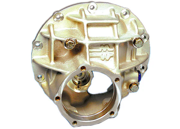 9" Ford Aluminum Thru Bolt Case 3.812" Bearing w/ Steel Caps (Gold Finish) - Image 3