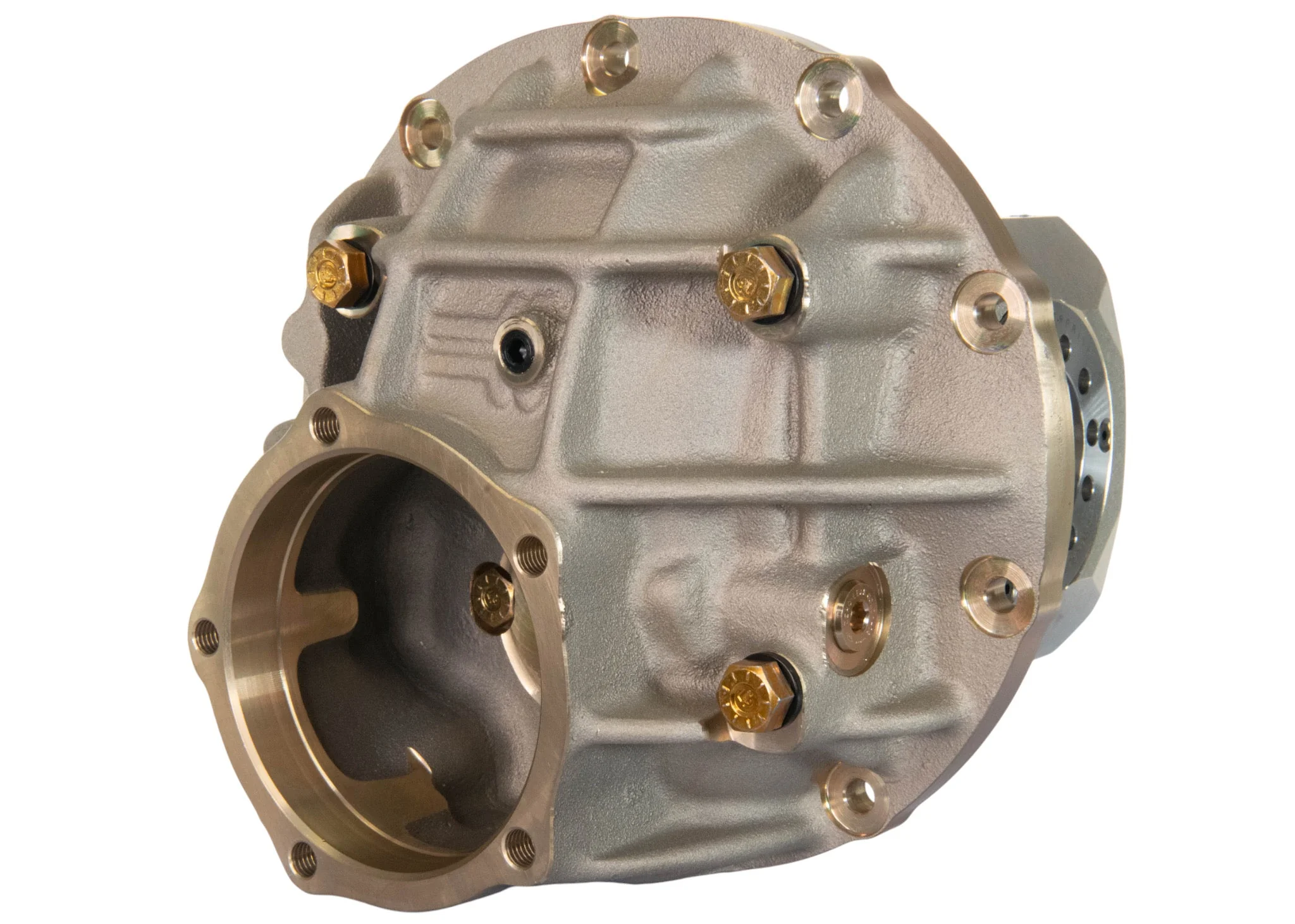 9" Ford Aluminum Thru Bolt Case 3.812" Bearing w/ Alumimum Caps (Gold Finish)