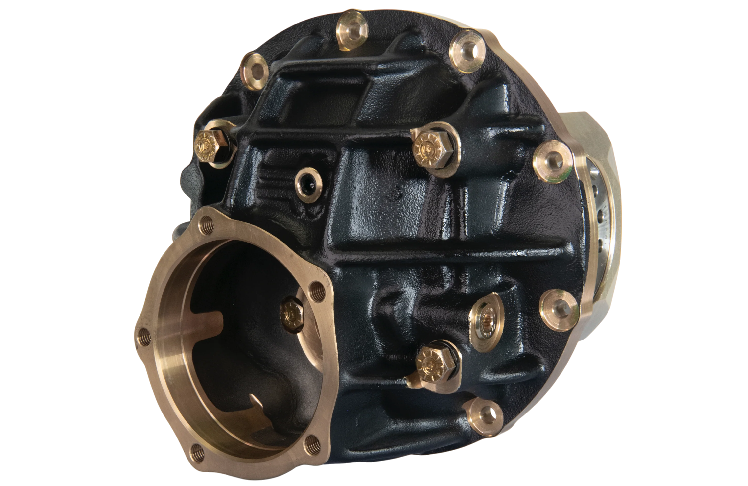 9" Ford Aluminum Thru Bolt Case 3.812" Bearing w/ Alumimum Caps (Black Cerakote)