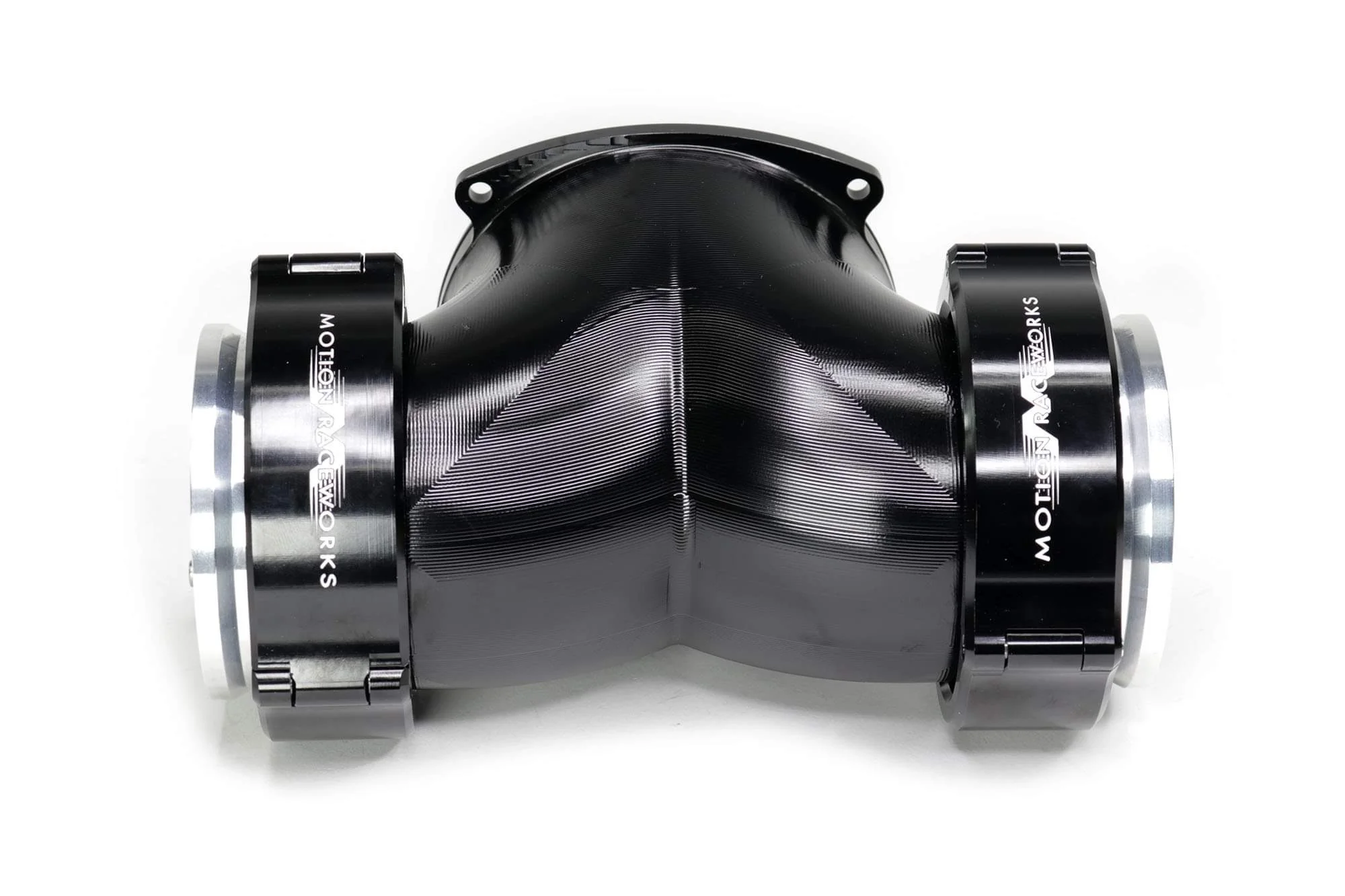 Attachment Only: 92mm TB Billet Dual 'T' 180° w/ 3" Quick Seal - BLACK
