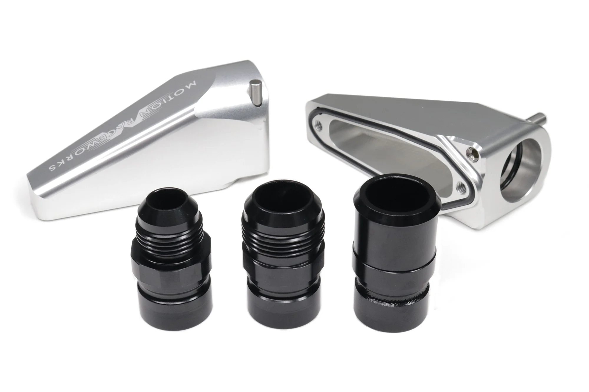 Billet Burn Down Breather Quick Release Fittings Clear Anodized (Pair) - Image 16