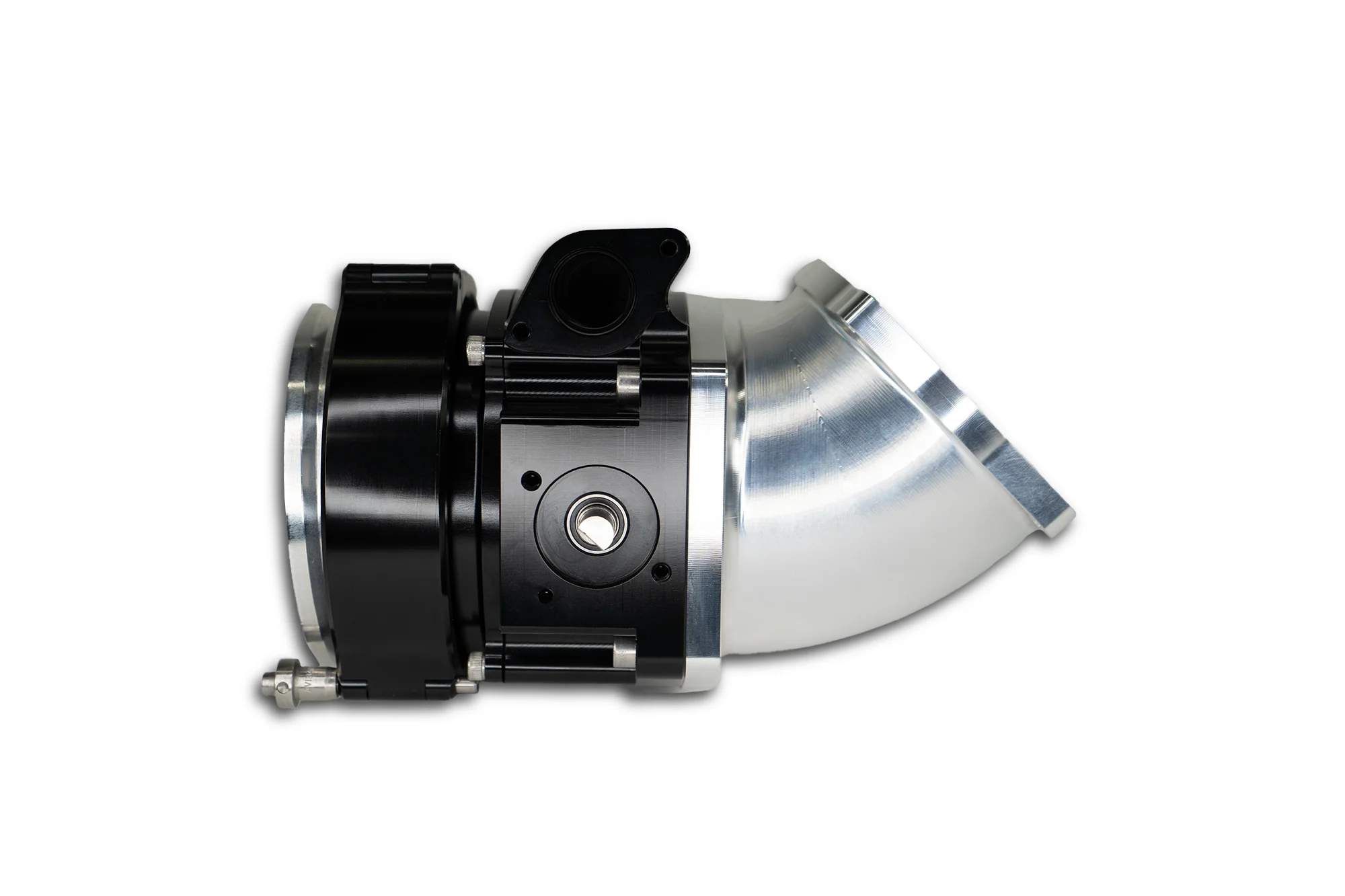 Billet Elbow Godzilla / Mod Motor 45 degreee angle to ICON 92mm Throttle Body Adapter 12-10018BLK - Image 7