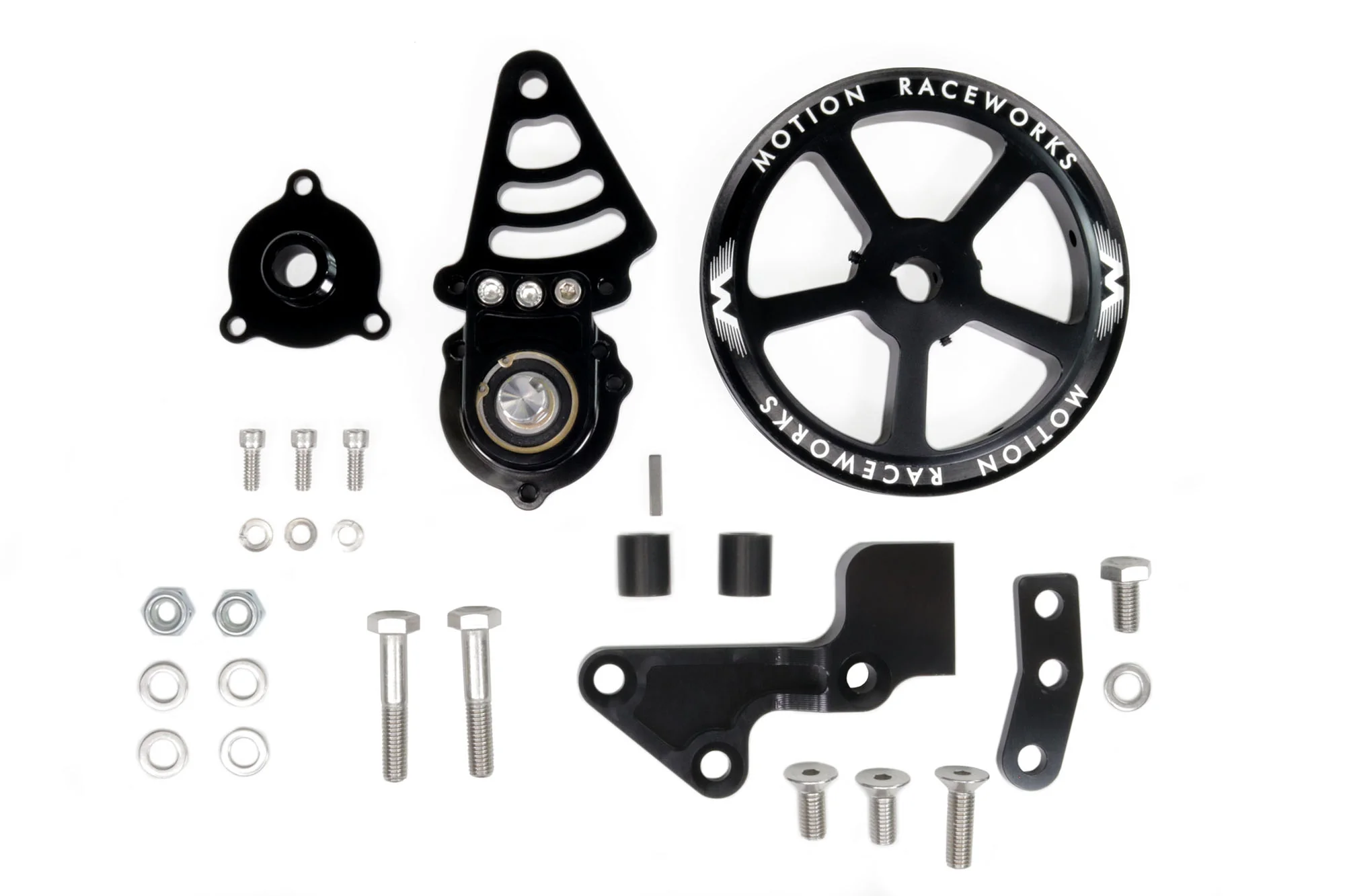 Motion Raceworks Passenger Side Cable Drive LS Mechanical Fuel Pump Bracket Corvette Spacing