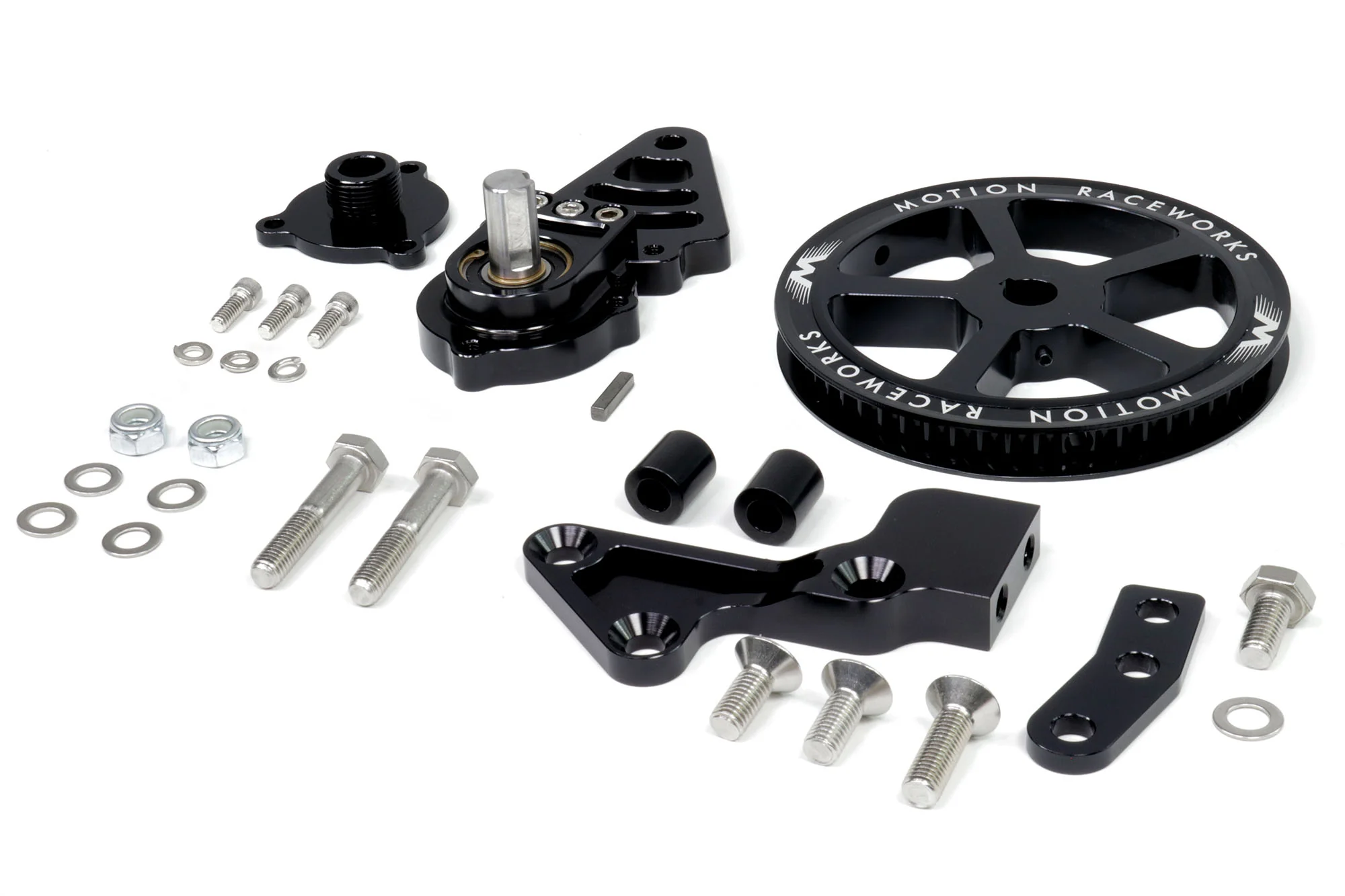 Motion Raceworks Passenger Side Cable Drive LS Mechanical Fuel Pump Bracket Corvette Spacing - Image 2
