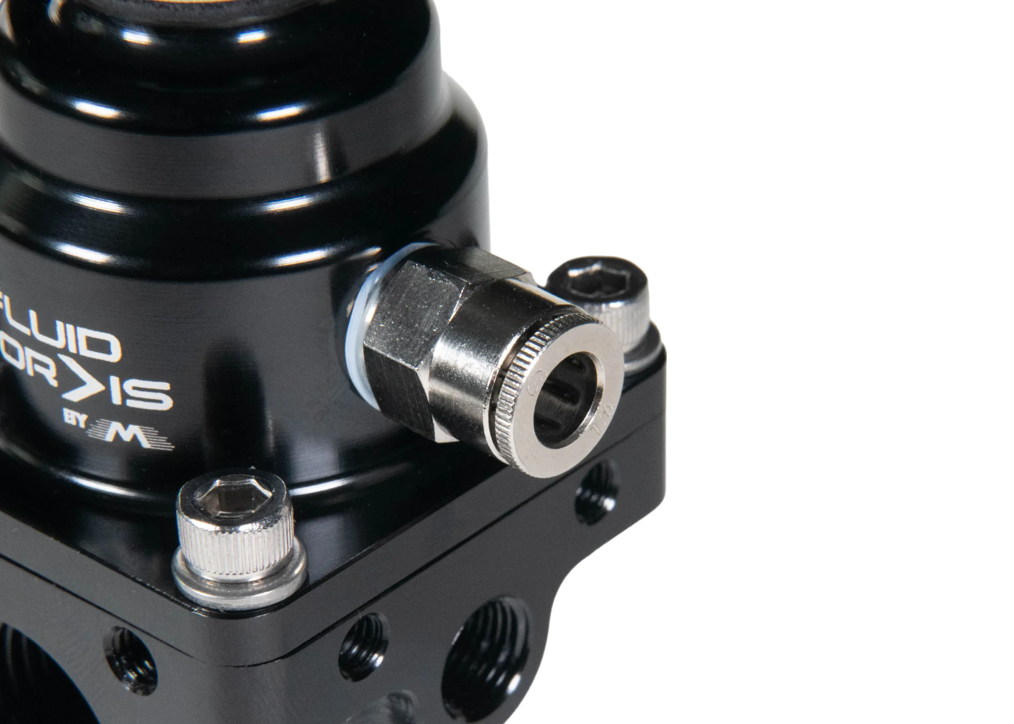 Fluidworks 1-6 gpm Fuel Pressure Regulator 35-70 psi 90 Degree Fittings - Image 2