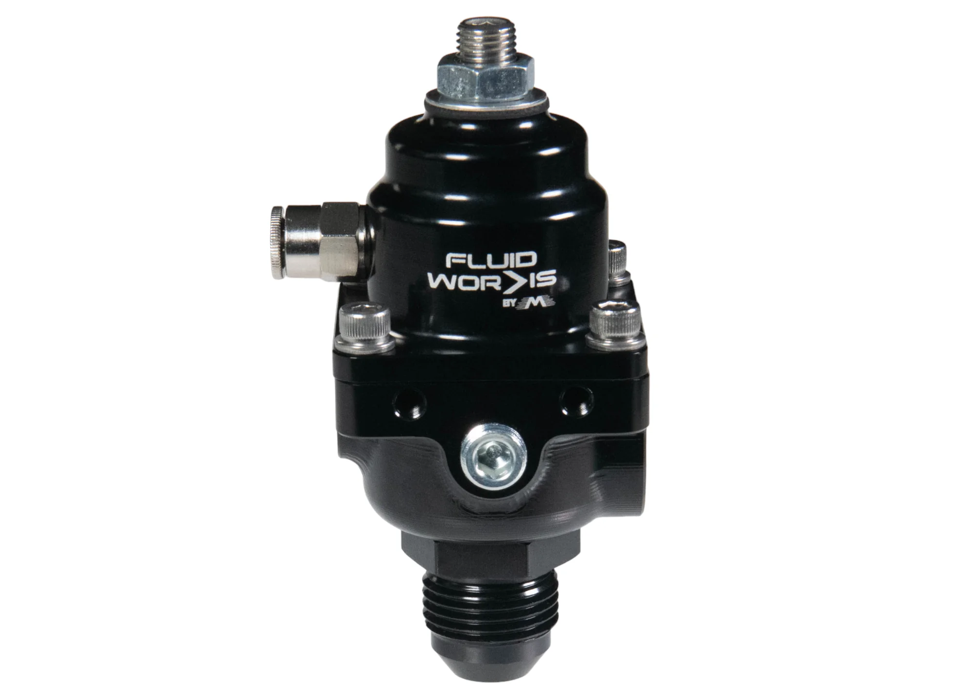 Fluidworks 1-6 gpm Fuel Pressure Regulator 35-70 psi 90 Degree Fittings - Image 6