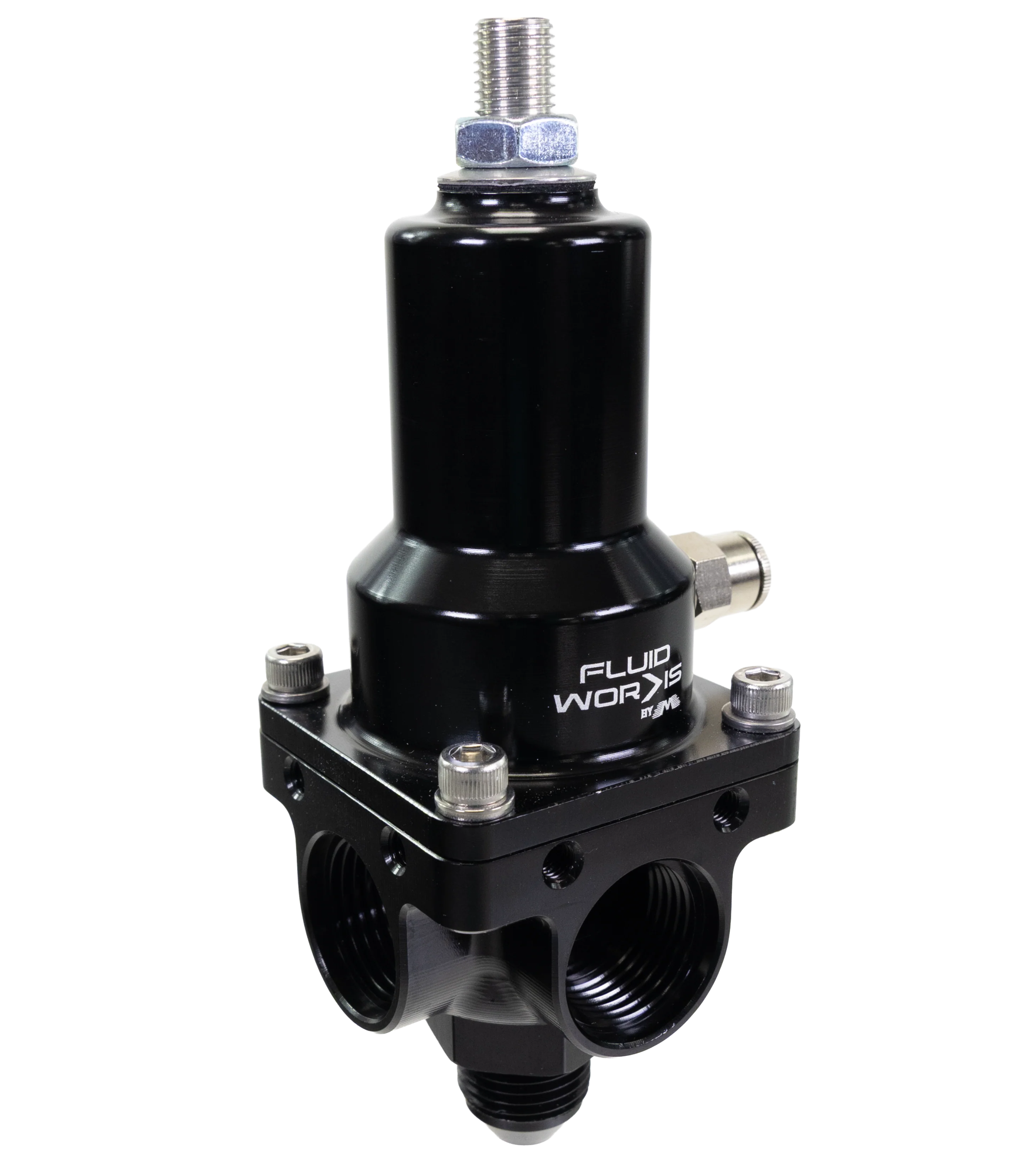 Fluidworks 7-20 GPM Fuel Pressure Regulator 90 Degree