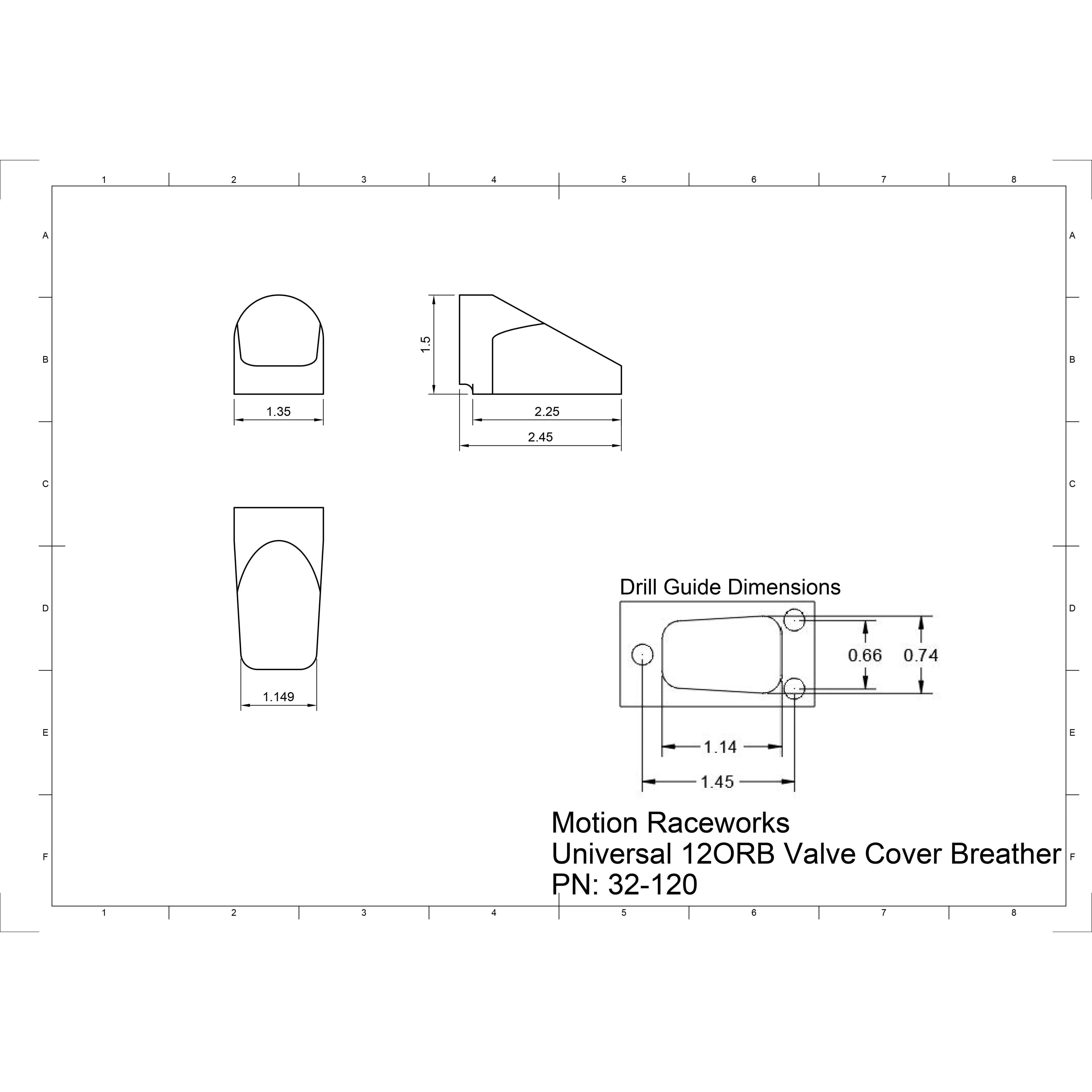 Motion Raceworks Billet Valve Cover Breather / Oil Drain Billet (Single) - Image 5