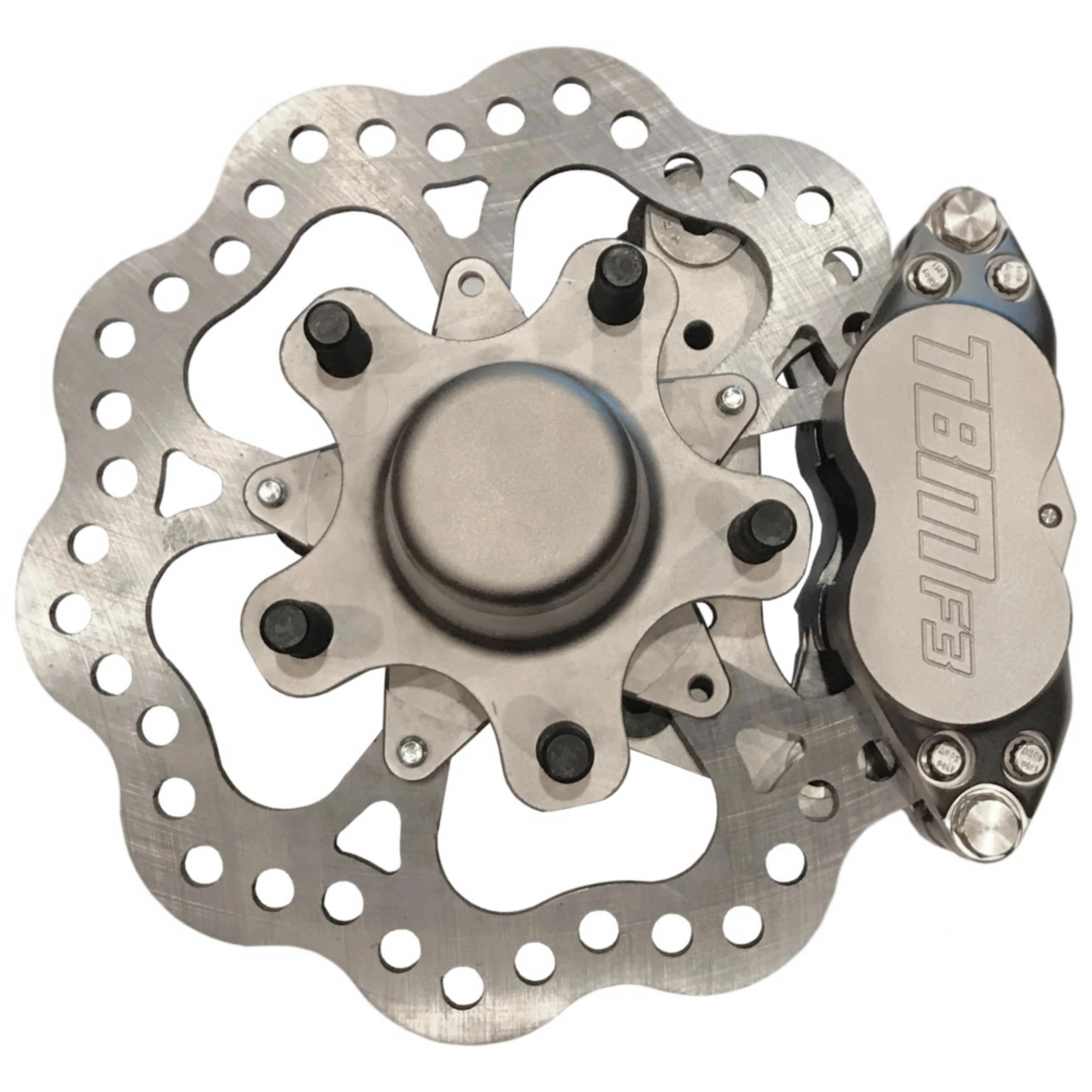 TRZ 326-8 (C5/C6 Corvette) Billet Spindle Medium Duty 4 Piston Front Brake Kit
